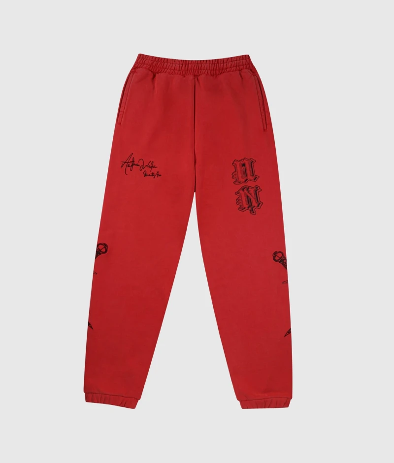 Unknown-London-Dagger-Joggers-Red-3