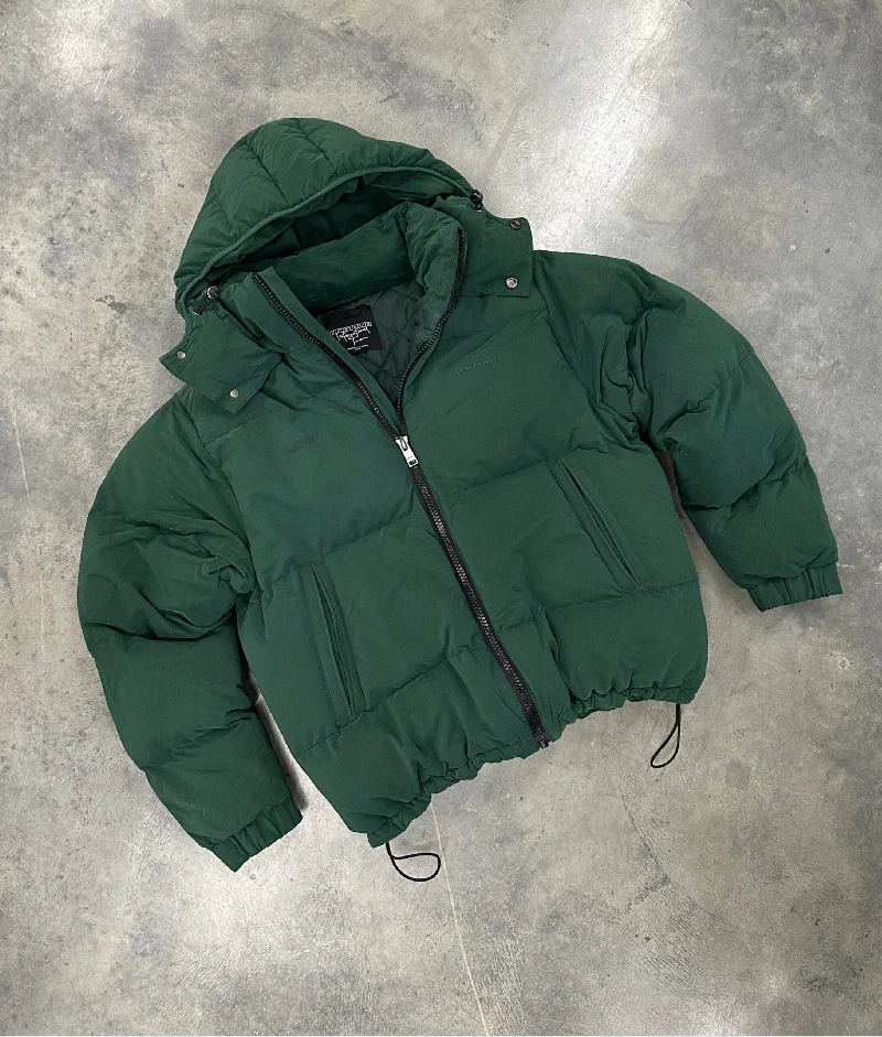 Unknown-London-Puffer-Zip-up-Jacket-Green-1