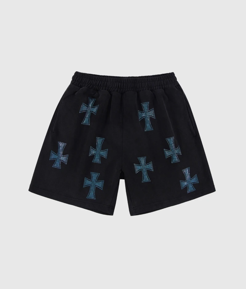 Unknown-London-Rhinestone-Shorts-Black-2