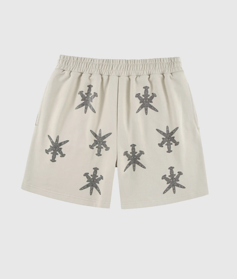Unknown-London-Rhinestone-Shorts-Sand-2