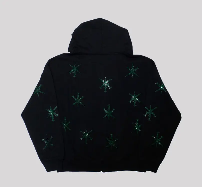 DAGGER RHINESTONE HOODIE -BLACK- (1)